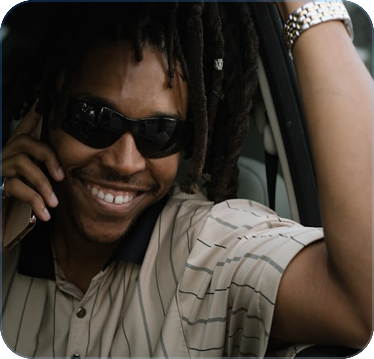 Illustration showing a person working on a laptop with various telecom icons around them